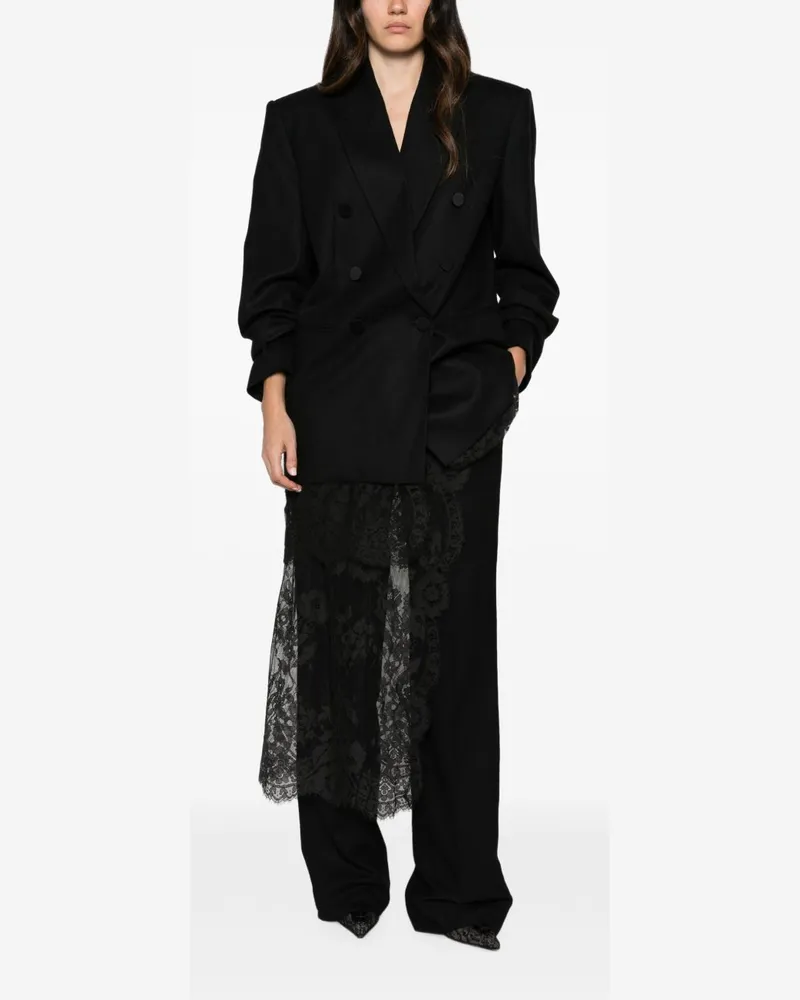 Zimmermann Wool Double-Breasted Blazer — Black Black