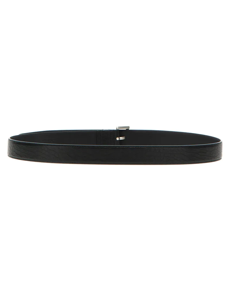 Saint Laurent Cassandre Belt — Black Black