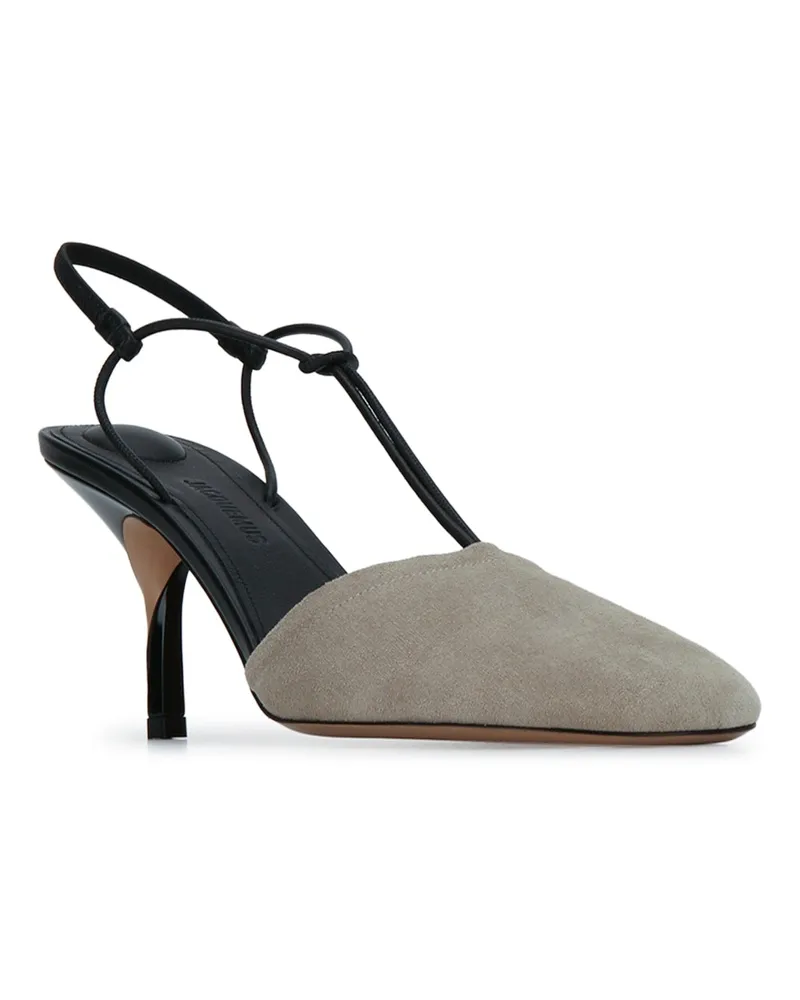 Jacquemus Les Sandales Pina Slingback Heel — Beige Beige