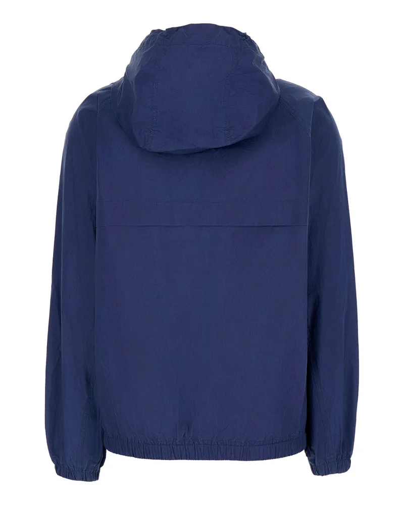 Dunst Cotton-Blend Hooded Jacket — Navy Navy