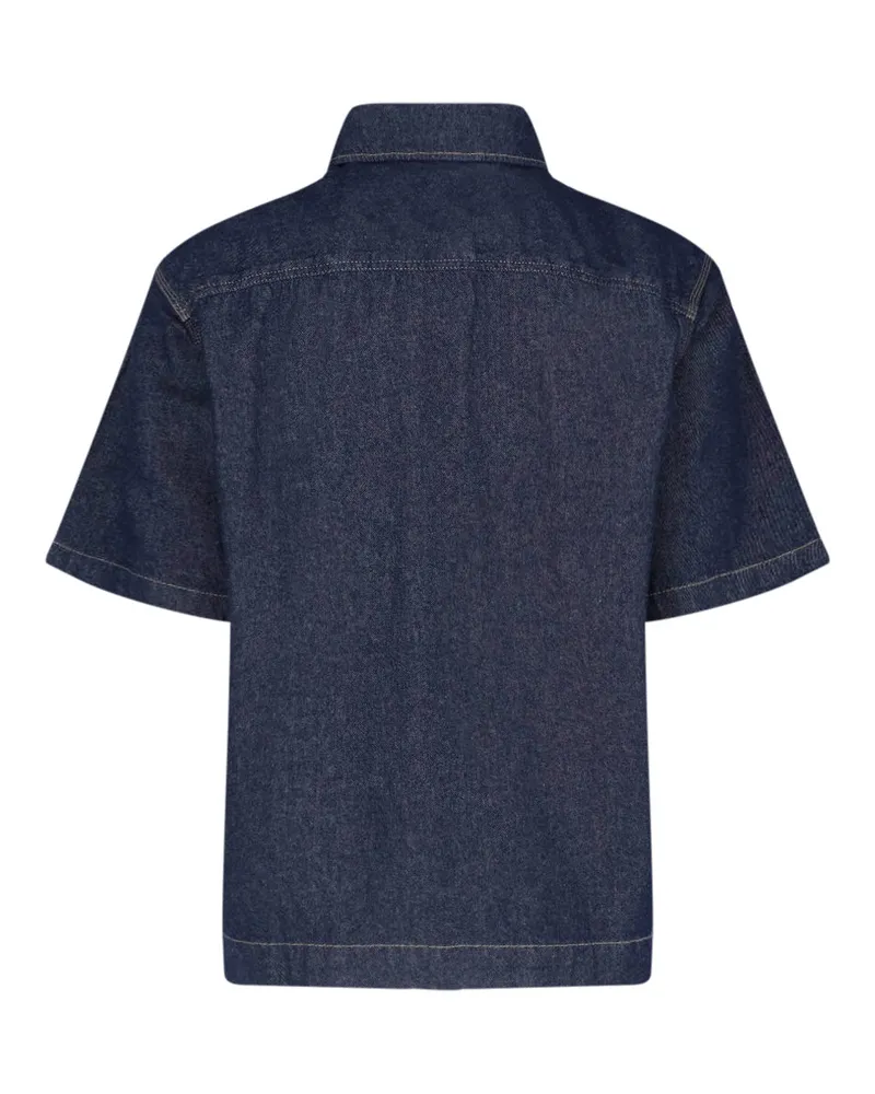 Dickies Men Shirts Blue Cotton Navy