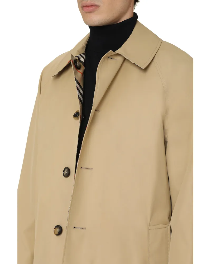 Burberry Men's Reversible Cotton Trench Coat Beige Raincoats Beige