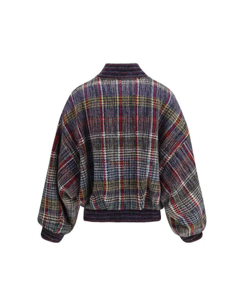 Missoni Caperdoni Check Wool Bomber Jacket — Multicolor Multicolor