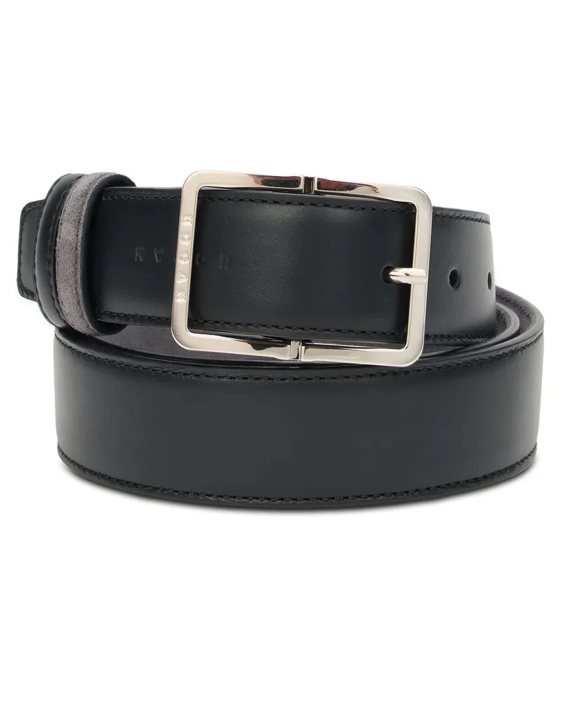 Hogan Men's Leather Belt Black Calfskin Black