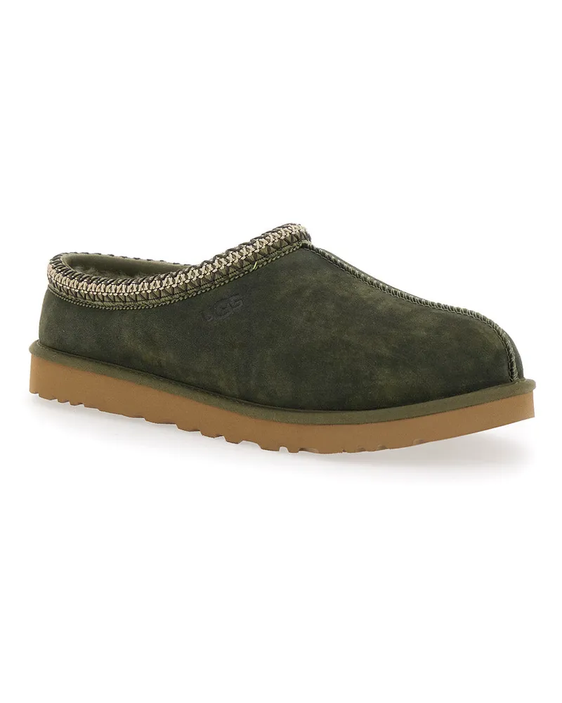 UGG Men's Green Mules With Shearling Lining Leather Green