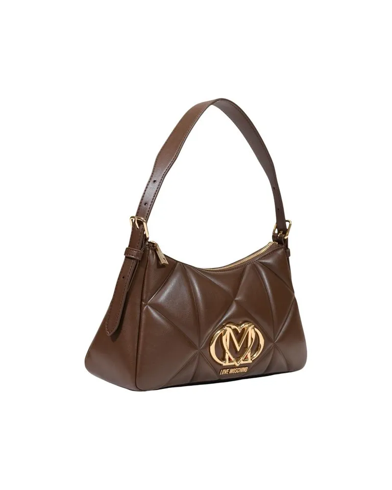 Moschino Women's Brown Polyethylene Handbag Bag Brown