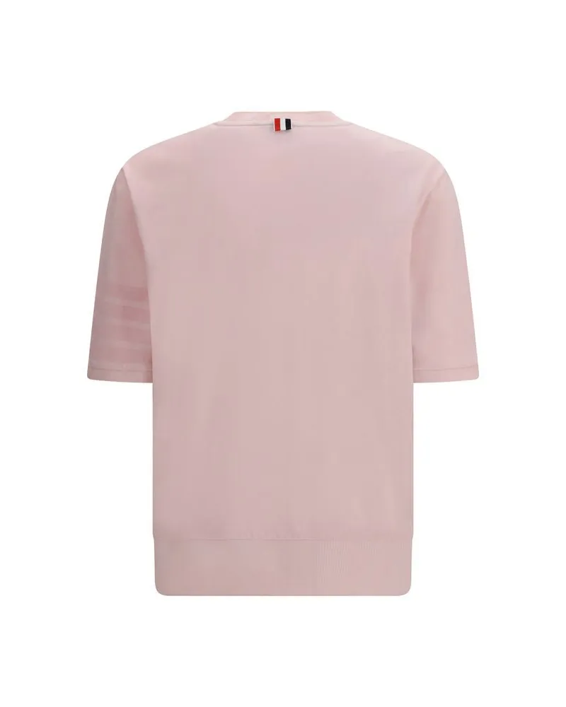 Thom Browne Men's Multicolor Cotton T-Shirt Pink