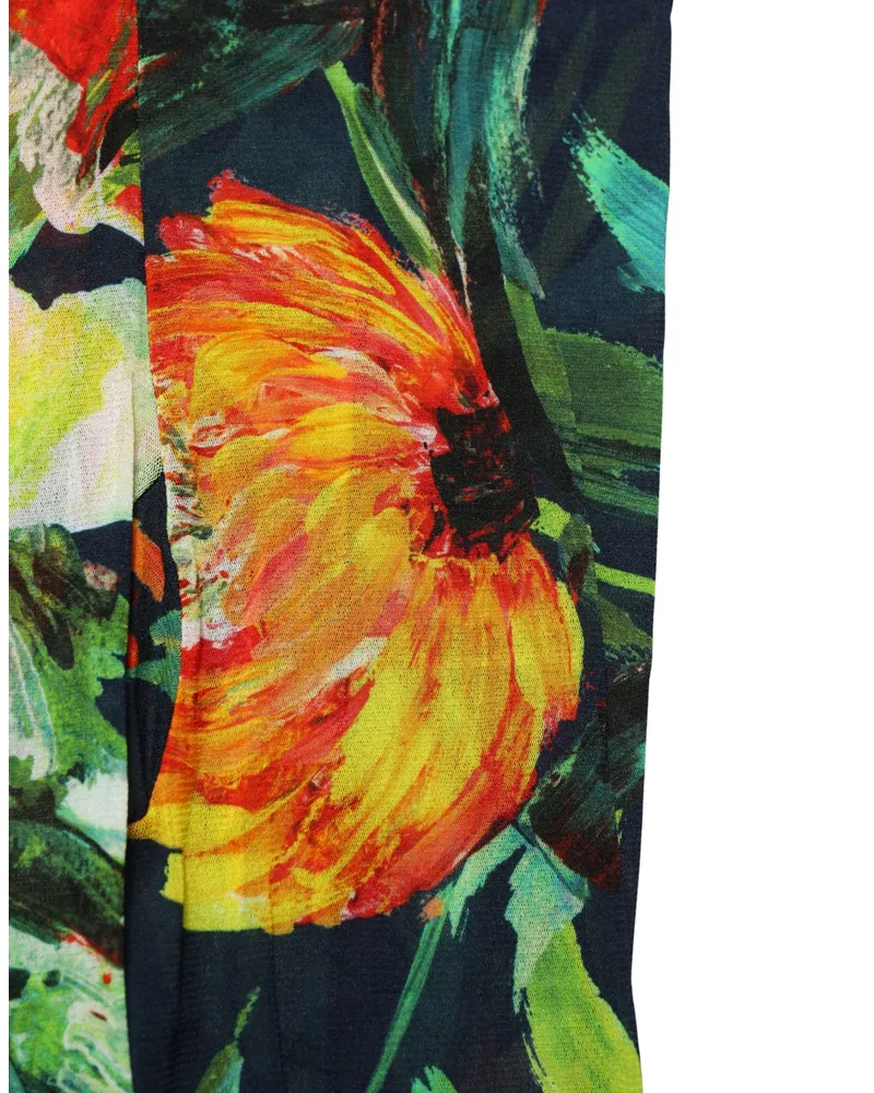 Dolce & Gabbana Floral Print Leggings — Black Black