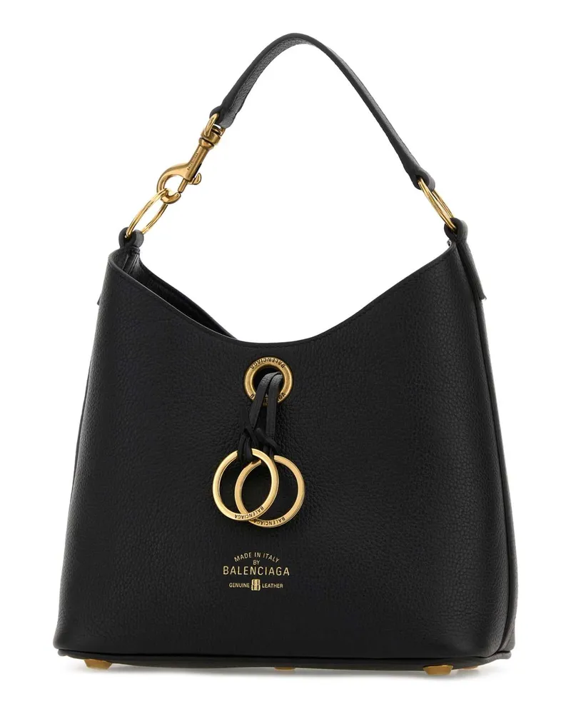 Balenciaga Women's Black Leather Carrie Handbag T Domesticated Calf Le Borse A Mano Black