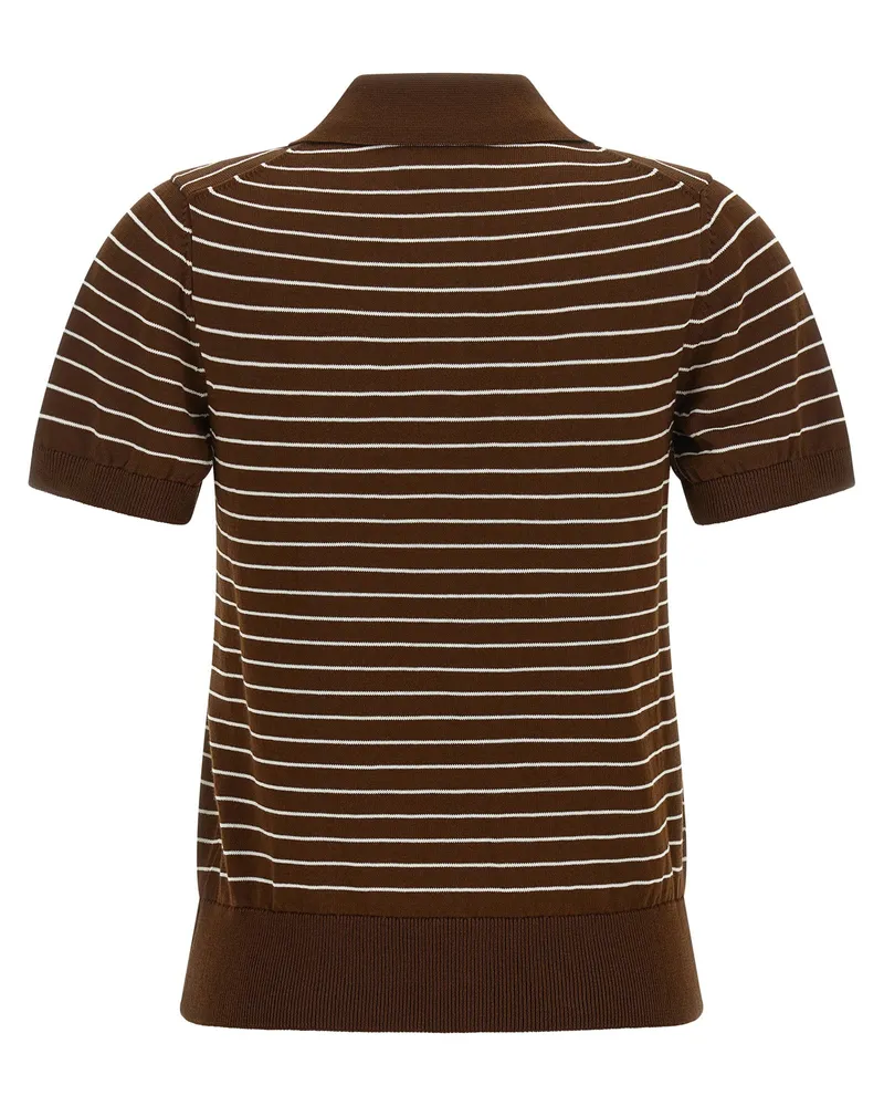 A.P.C. Aline Polo Shirt — Brown Brown