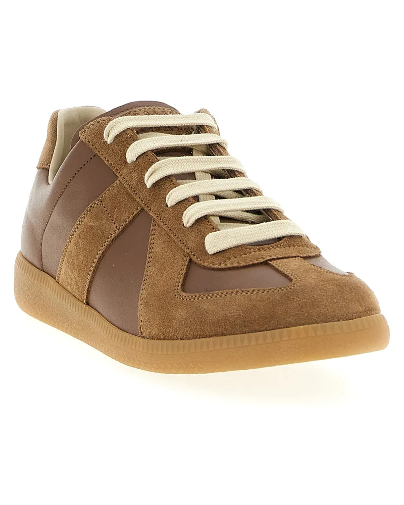 Maison Margiela Men's Brown Calfskin Sneakers Brown