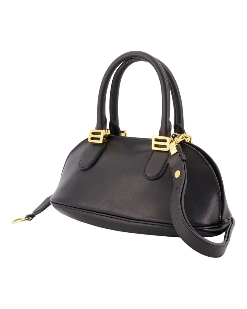 Balenciaga Women's Bolero Bowl Mini Bag Leather Black Calfskin Handbags-purses Black