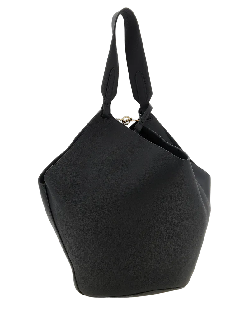 KHAITE Women's Black Calfskin Tote Bag Black