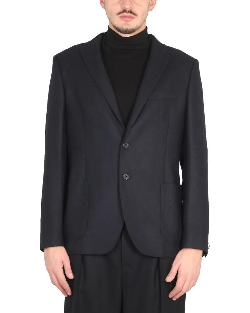Tonello Single-Breasted Jacket — Blue Blue