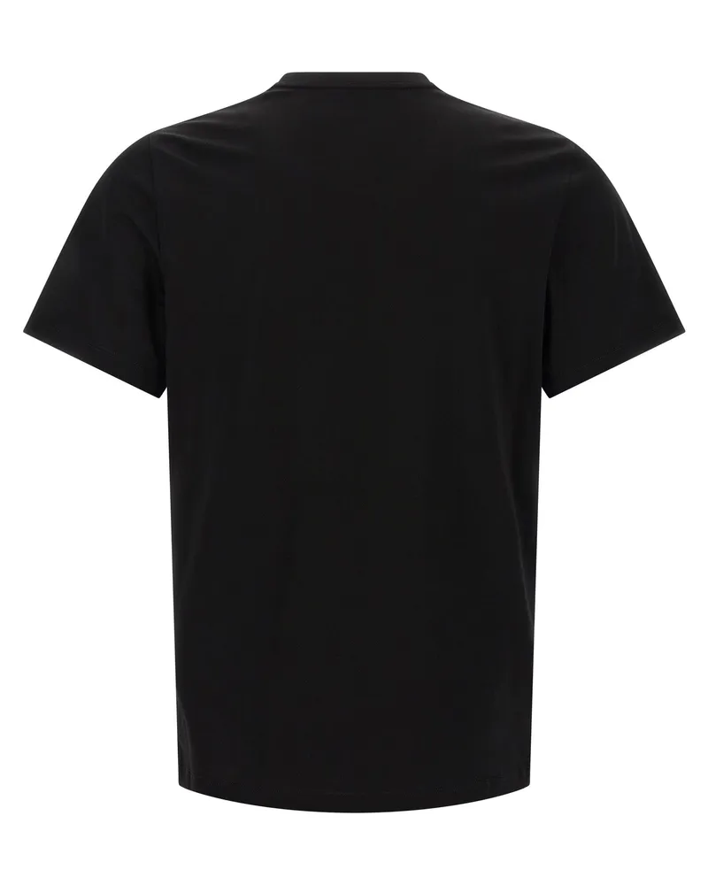 Moncler Logo-Patch Cotton T-Shirt — Black Black