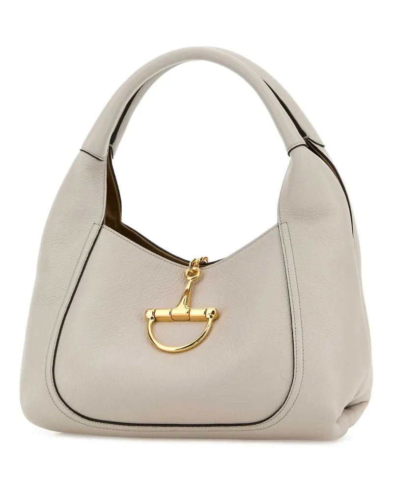Gucci Women's Light Grey Leather Shoulder Bag Sphinx Calf Skin Borse A Mano Gray