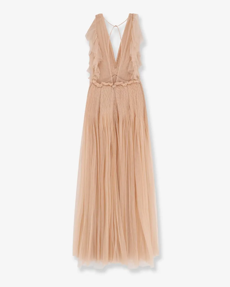 Elisabetta Franchi Women's Evening Gown Pink Rhinestones Polyester Pink