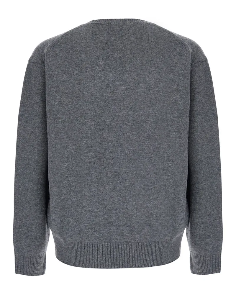 Dunst Cashmere Wool V-Neck Sweater — Grey Grey