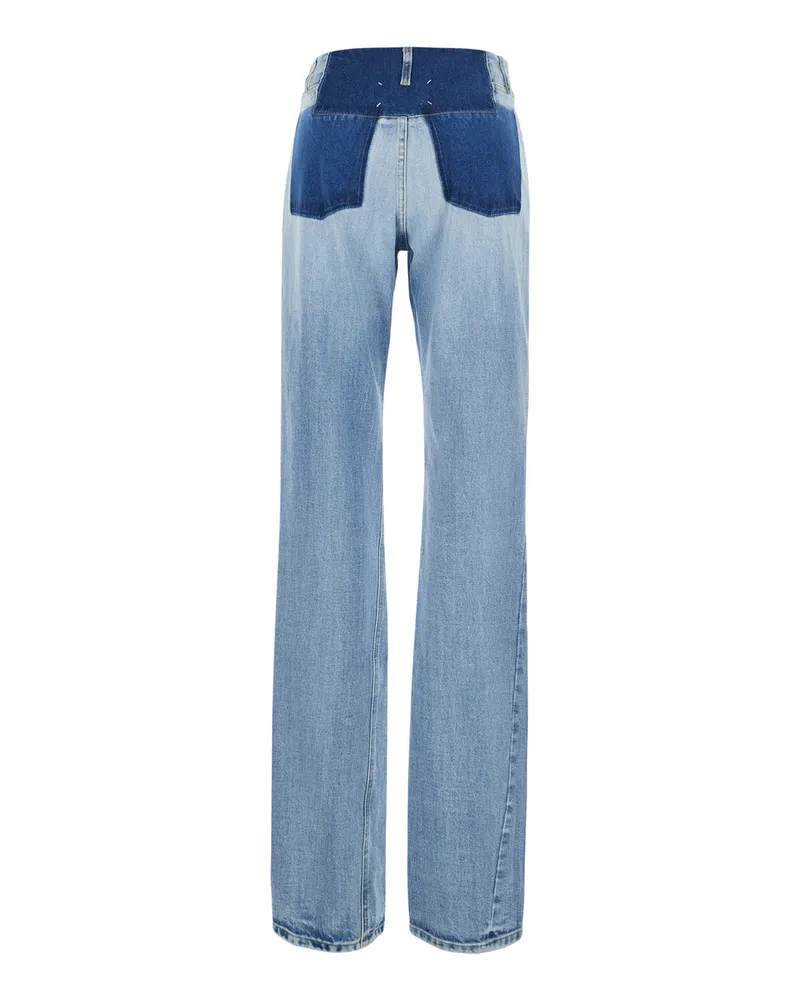 Maison Margiela Women's Trousers Blue Cotton Jean Blue