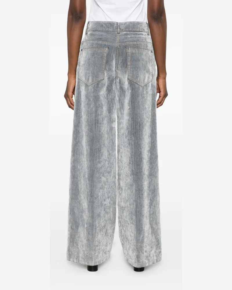 forte_forte Wide-Leg Denim Jeans — Grey Grey