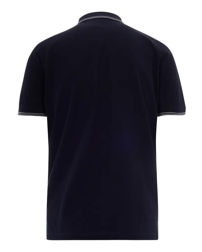 Emporio Armani Men's Polo With Contrast Collar Navy Blue Main: Cotton; Rib: Cotton Shirts T-shirts And Polos 