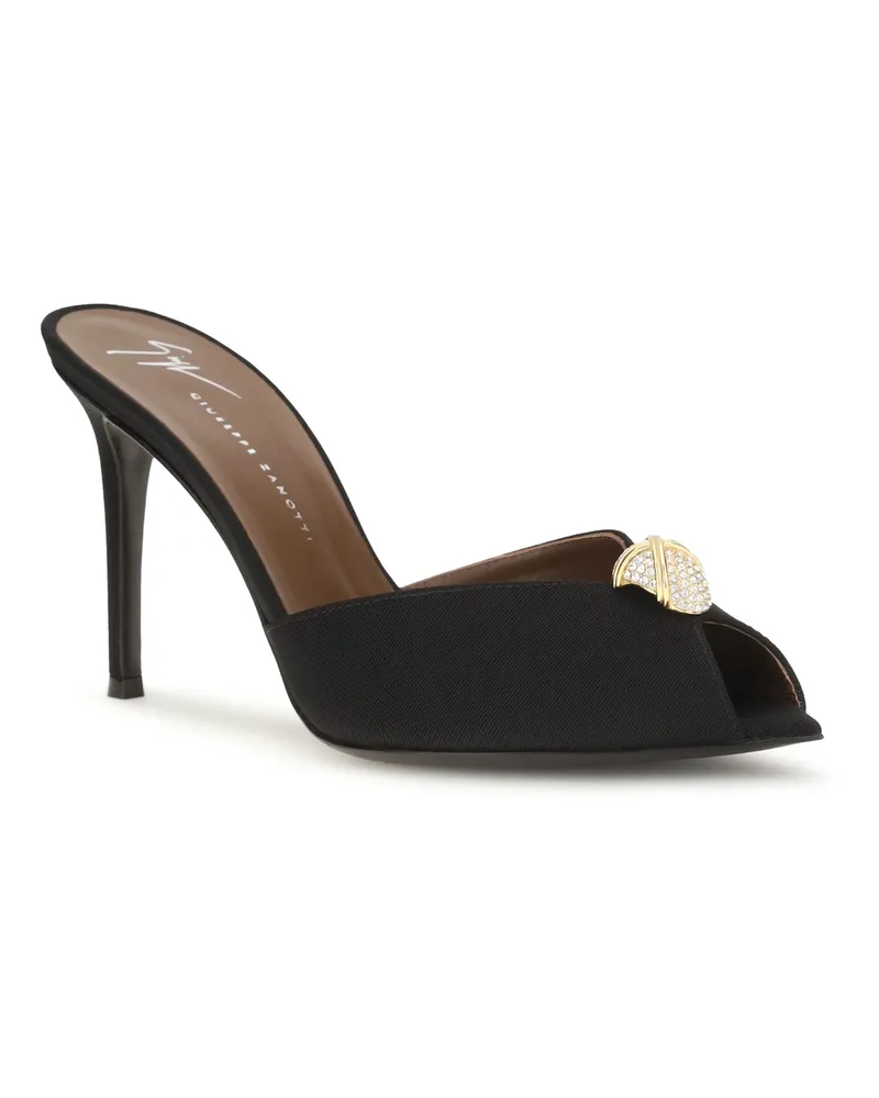 Giuseppe Zanotti Women's Intrigo Cocktail Mules Sandals 003 Calf Leather Bos Taurus Black