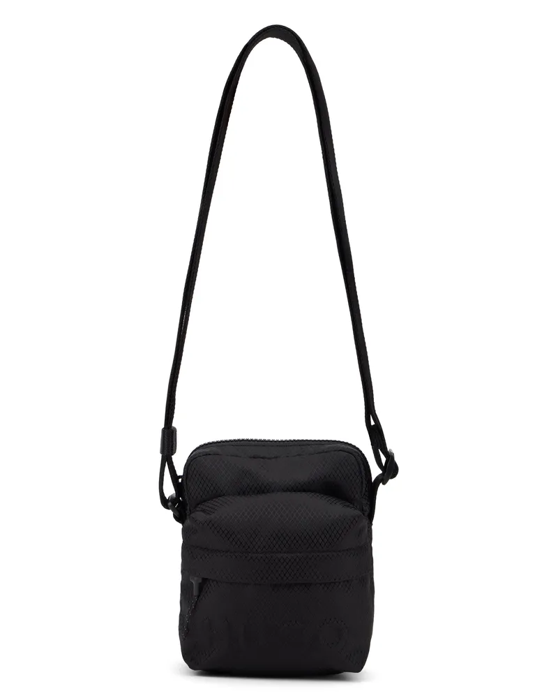 HUGO BOSS Men's Shoulder Bag, Technical Fabric, Black Polyester Belt Bags Black