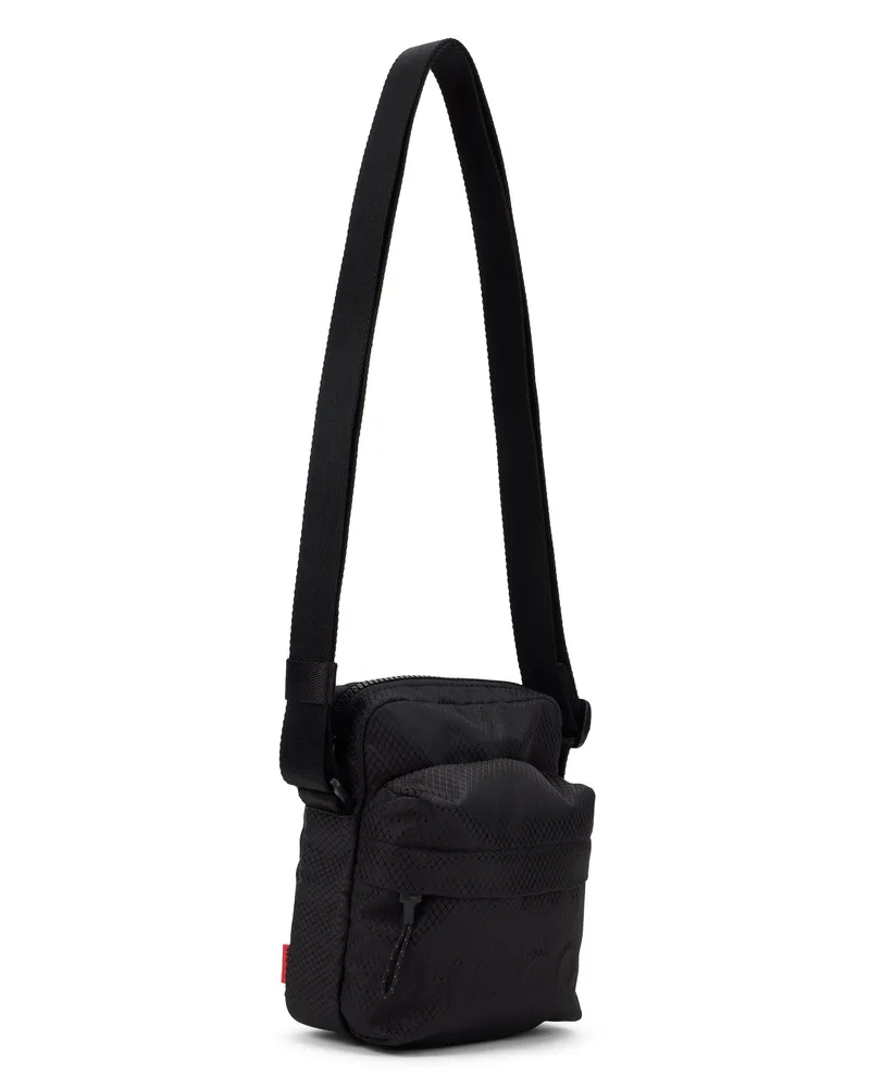 HUGO BOSS Technical Polyester Shoulder Bag — Black Black