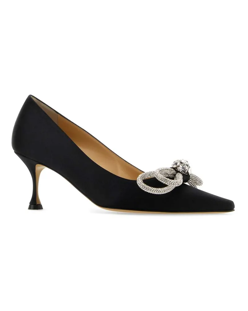 Mach & Mach Women's Black Satin Pumps Scarpe Con Tacco Black