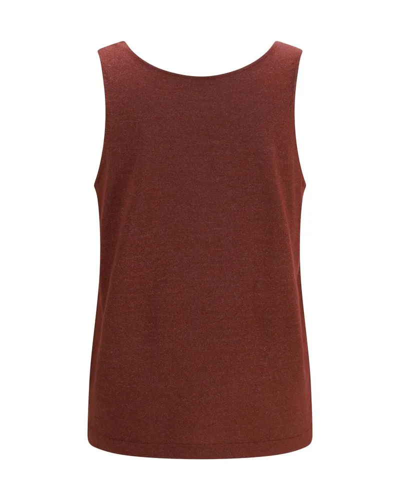 Brunello Cucinelli Women's Multicolor Cashmere Tank Tops Brown