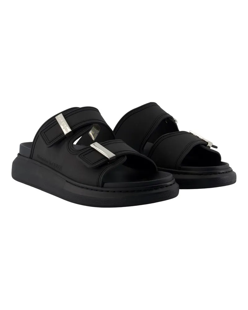 Alexander McQueen Men's Hybrid Sandals -  Synthetic Black Shoes Flat-Shoes Black