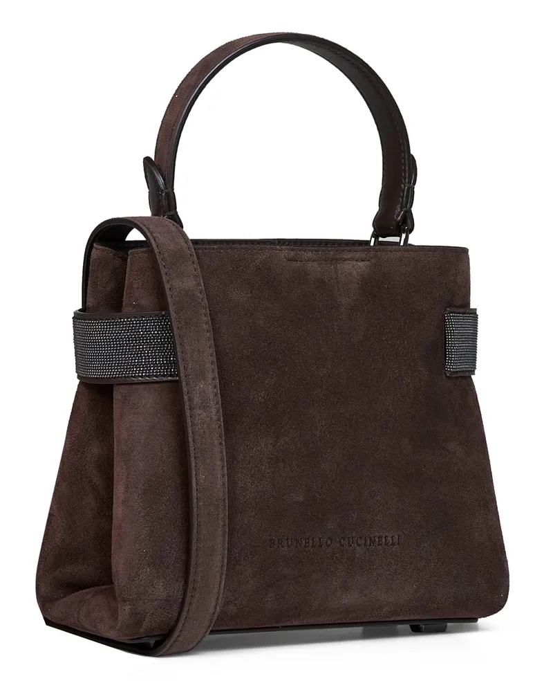 Brunello Cucinelli Women's Top-Handle Bag Espresso Essence Brown Handbags Hand Brown