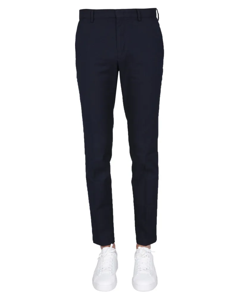 HUGO BOSS Regular Fit Cotton Trousers — Blue Blue