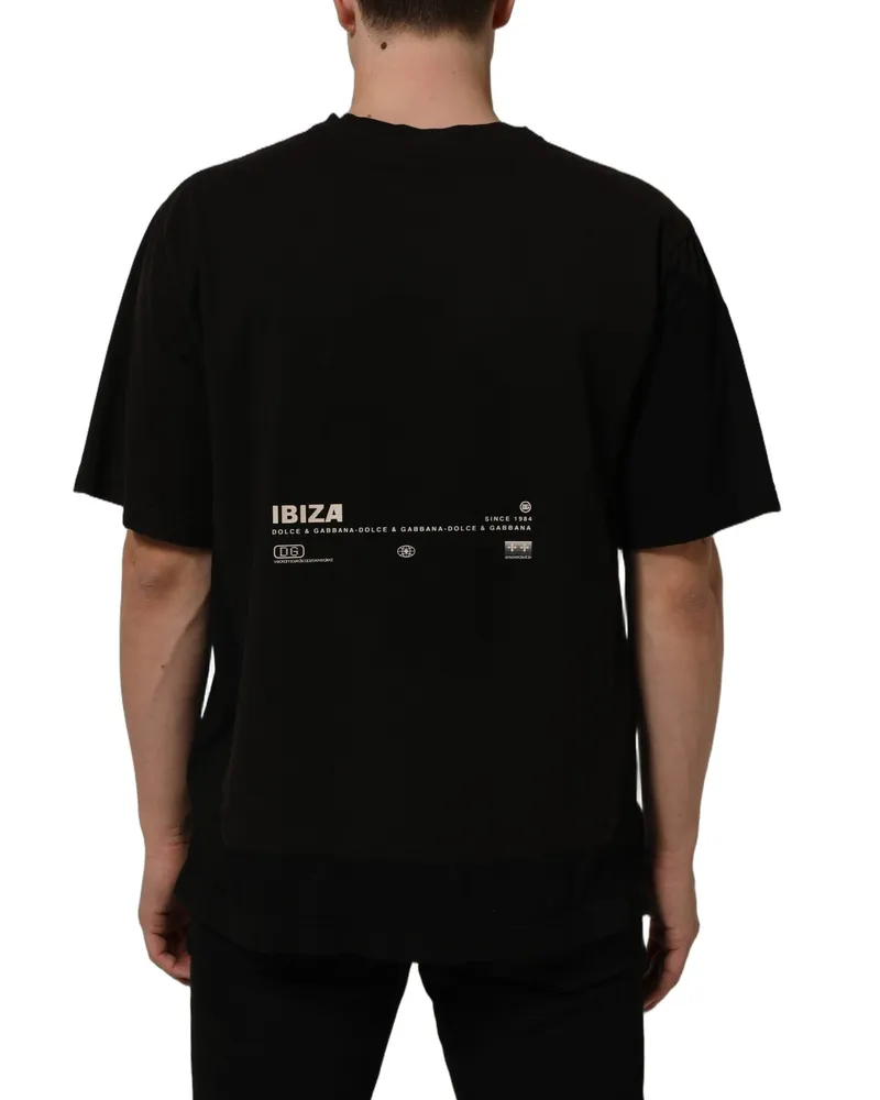 Dolce & Gabbana Tropical Ibiza Graphic T-Shirt — Black Black