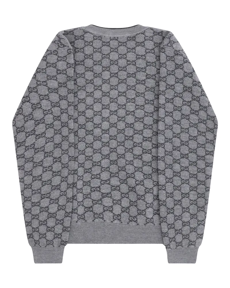 Gucci Wool Sweater For Girl Medium Grey-Dk Grey Grey/dk Gray