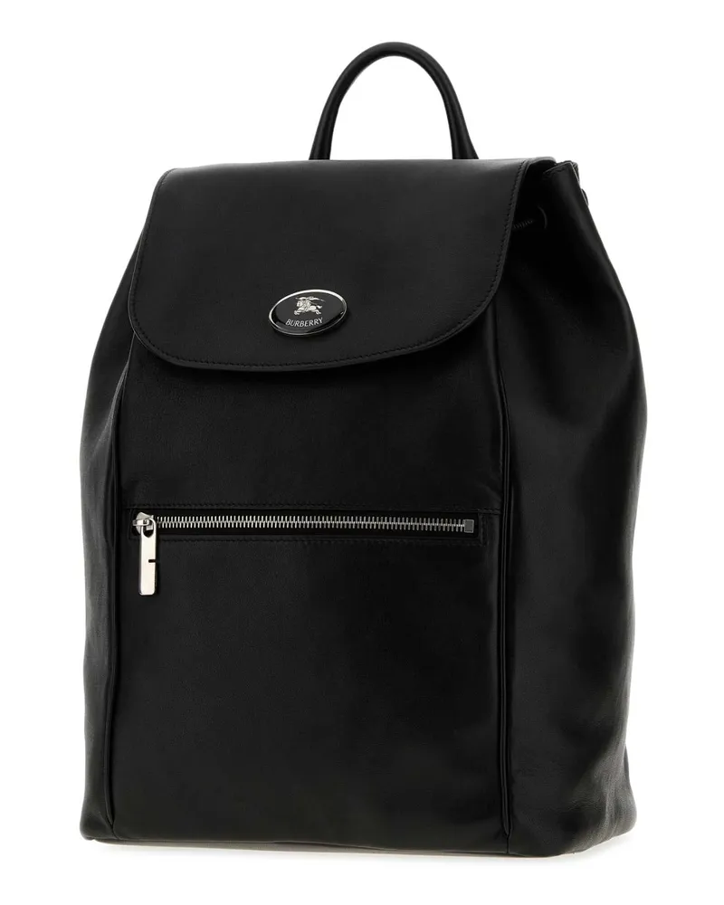 Burberry Enamel Nappa Leather Backpack — Black Black