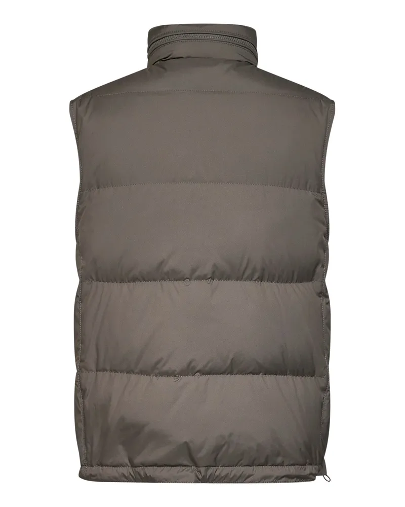 Brunello Cucinelli Men's Padded Hooded Vest Grey Polyester & Down Jackets Gray