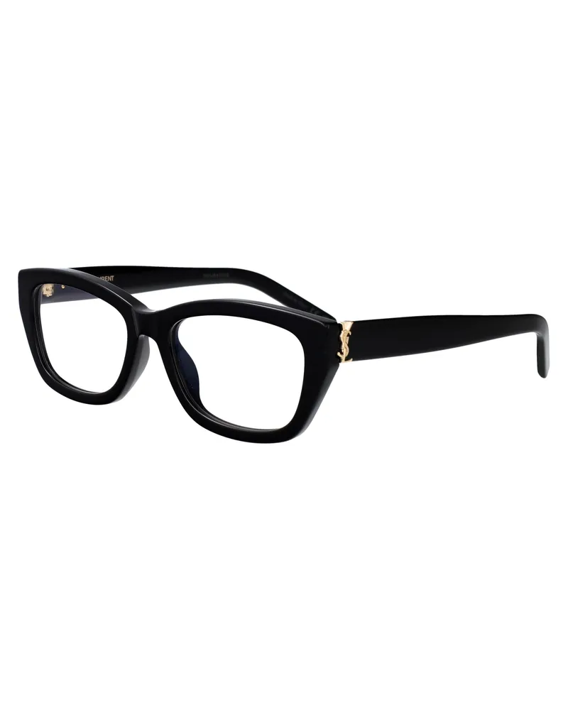 Saint Laurent Women's Sunglasses Slm153 Opt Black-Black-Transparent Acetate Glasses & Frames Black/black/transparent Black