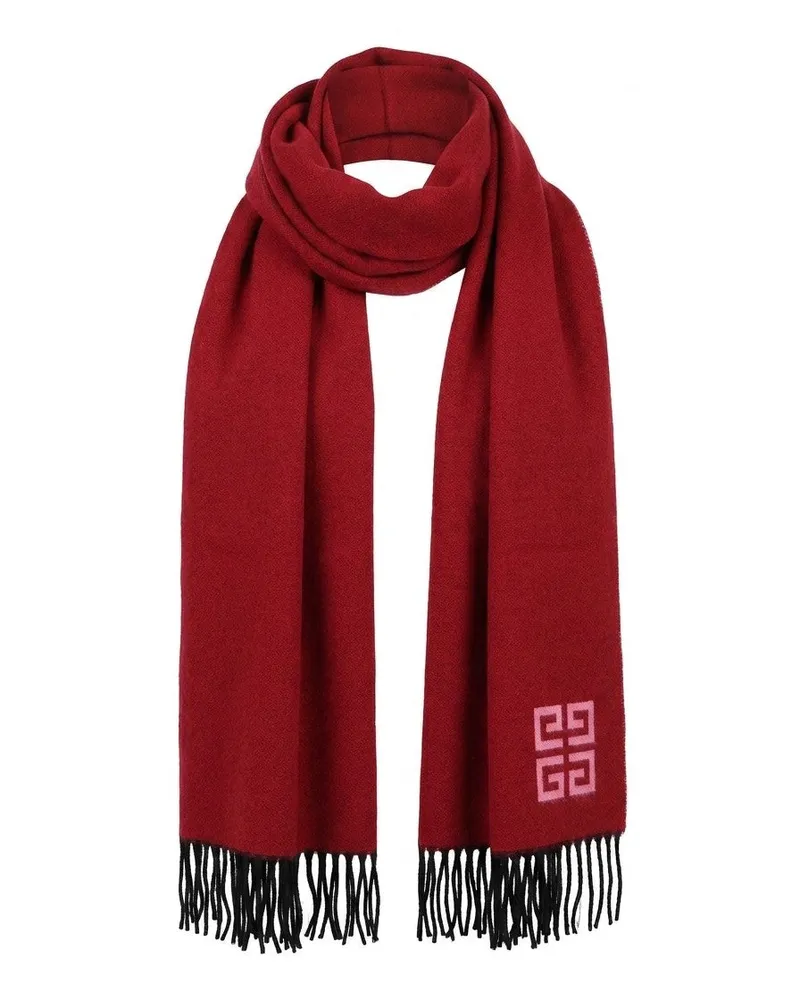Givenchy Women's Bicolor Wool Scarf Red