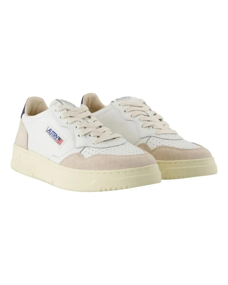 AUTRY Men's Medalist Sneakers -  Leather White Calfskin Shoes White