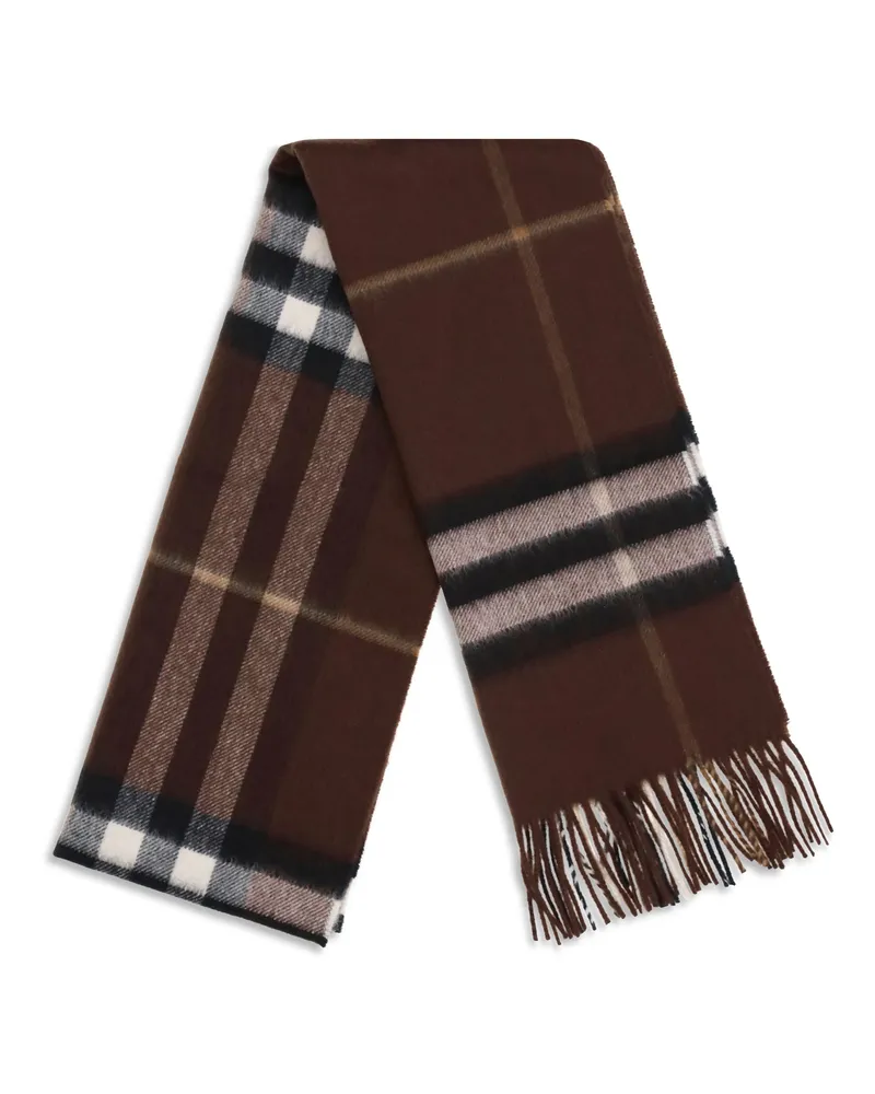Burberry Women's Cashmere Archive Check Scarf Treacle Brown Kashmir-Capra Hircus Kashmir/capra Scarfs Brown