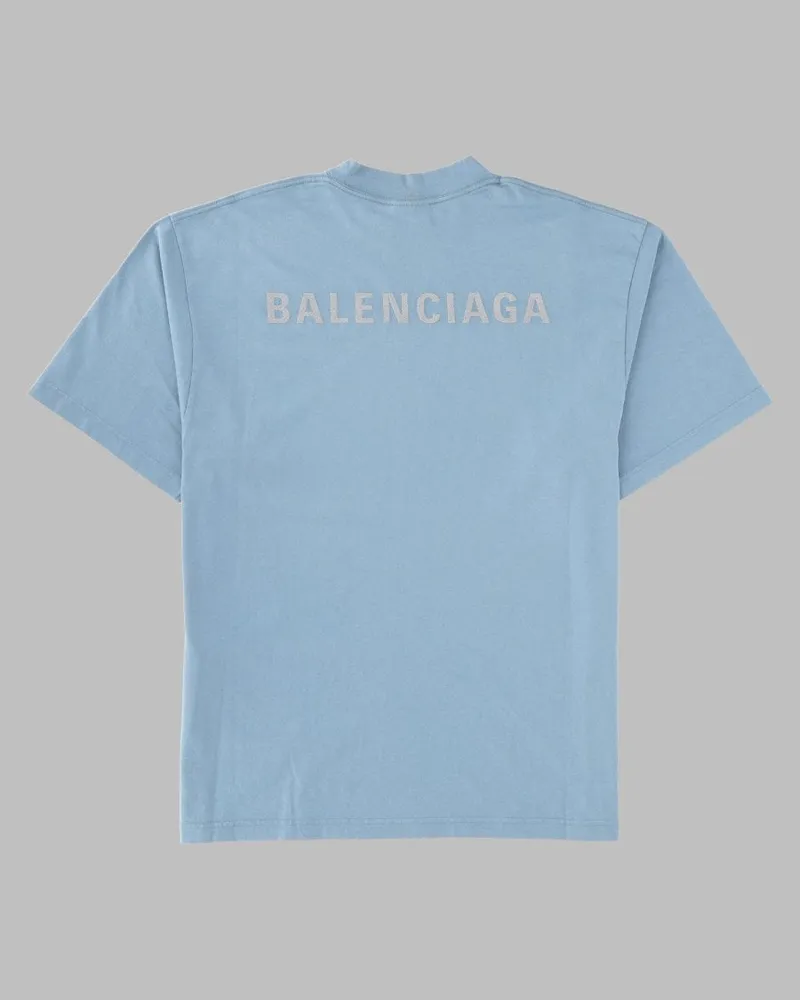Balenciaga Medium-Fit T-Shirt — Blue Blue