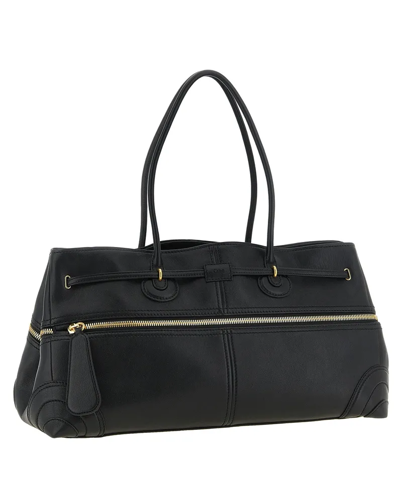 Chloé Lambskin Leather Shoulder Bag — Black Black