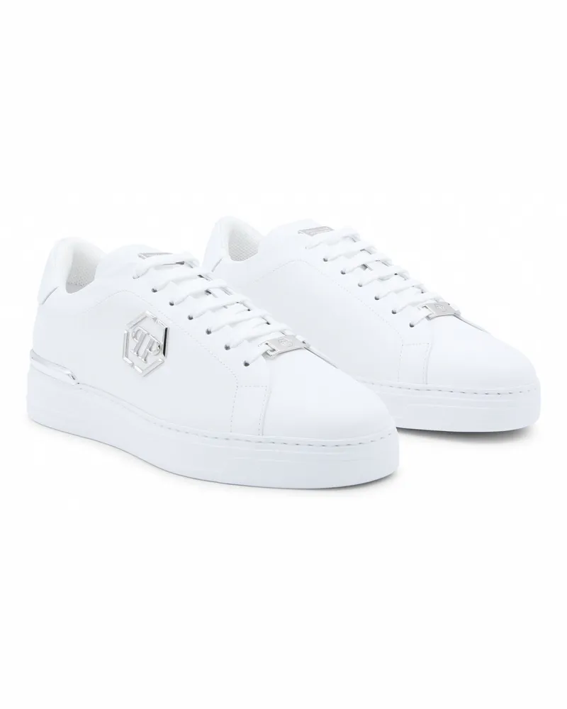 Philipp Plein Men's Sneakers White _cover Tex-Le Sole El Tex/le White