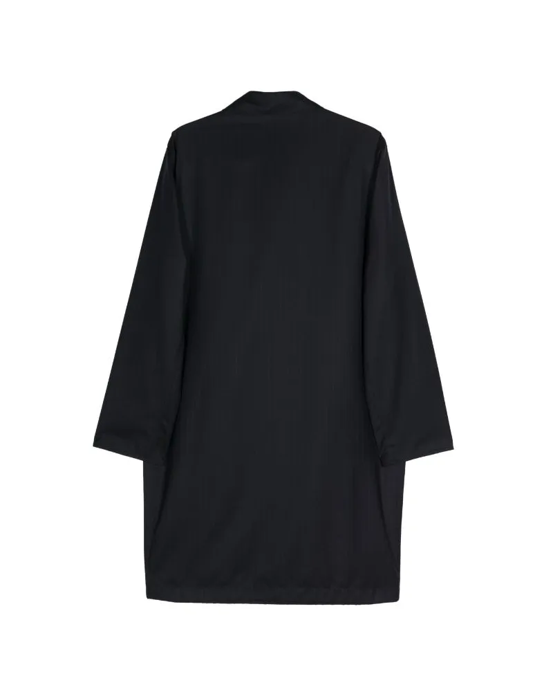 Kiton Women's Pinstripe Single-Breasted Coat Aw24 M Black
