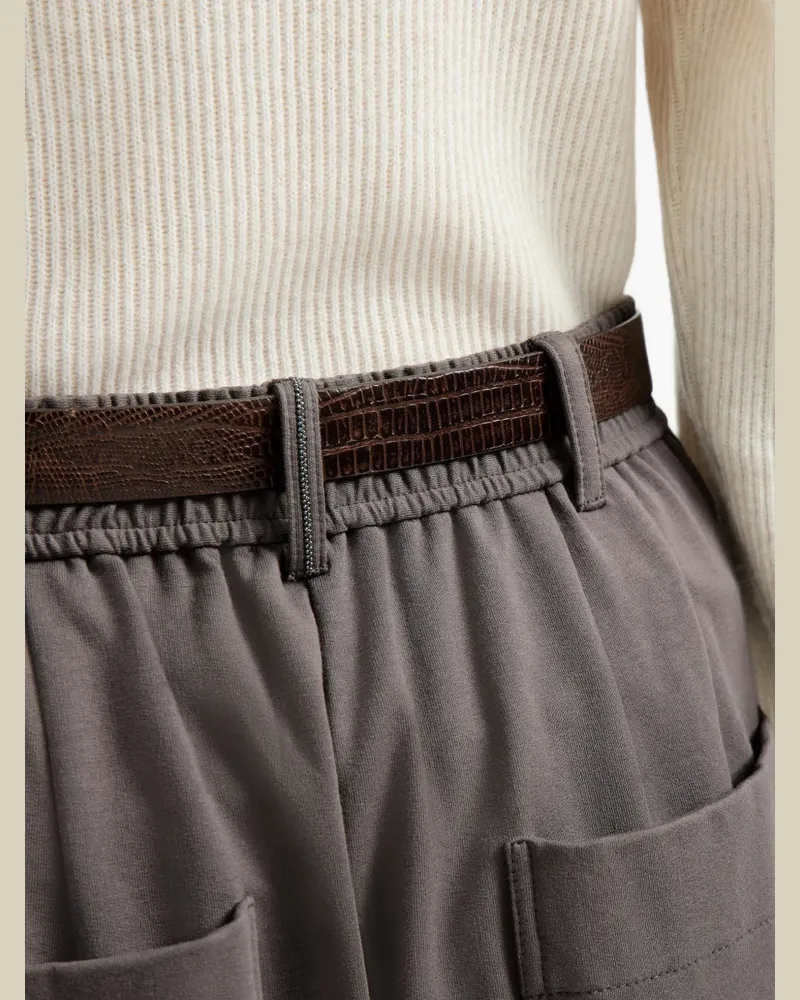 Brunello Cucinelli Women's Buttoned Palazzo Pants Ss26 W 