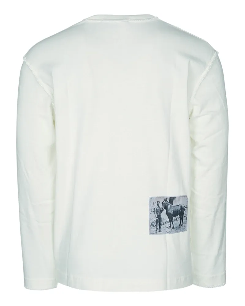Jacquemus Men's Le Tshirt Paysan Ml White Principal Cotton Viscose White