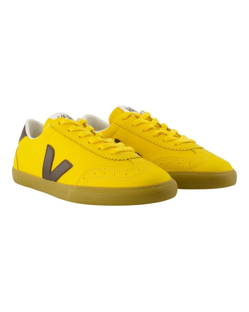 VEJA Women's Volley Sneakers Yellow Calfskin Yellow