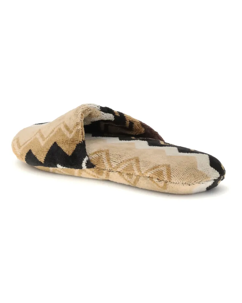 Missoni Unisex Slippers Giacomo Black-Multicolour Cotton Black/multicolour Flat Shoes Black