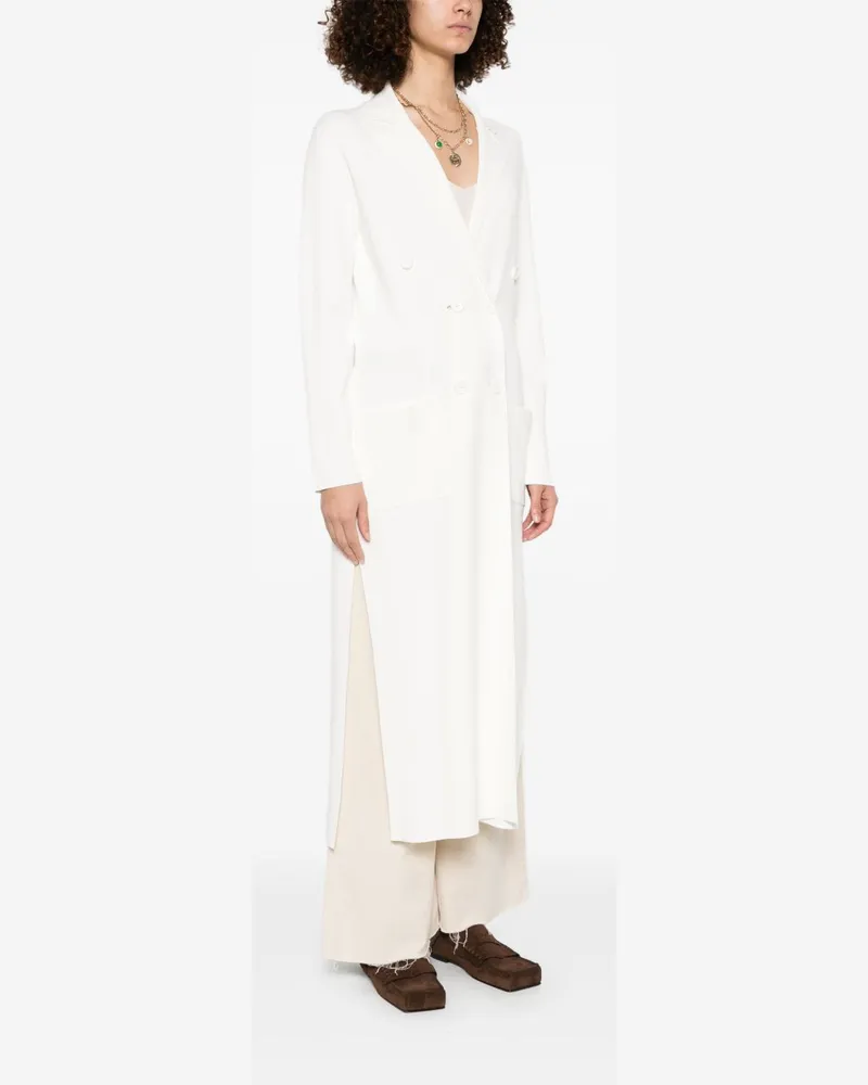 P.A.R.O.S.H. Double-Breasted Coat — White White